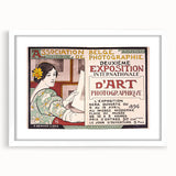 Vintage Exhibition Poster Art – Retro Design with Green & Yellow Accents