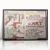 Vintage Exhibition Poster Art – Retro Design with Green & Yellow Accents