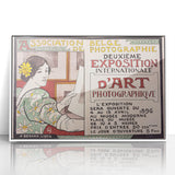 Vintage Exhibition Poster Art – Retro Design with Green & Yellow Accents