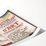 Vintage Exhibition Poster Art – Retro Design with Green & Yellow Accents