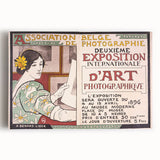 Vintage Exhibition Poster Art – Retro Design with Green & Yellow Accents