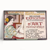 Vintage Exhibition Poster Art – Retro Design with Green & Yellow Accents