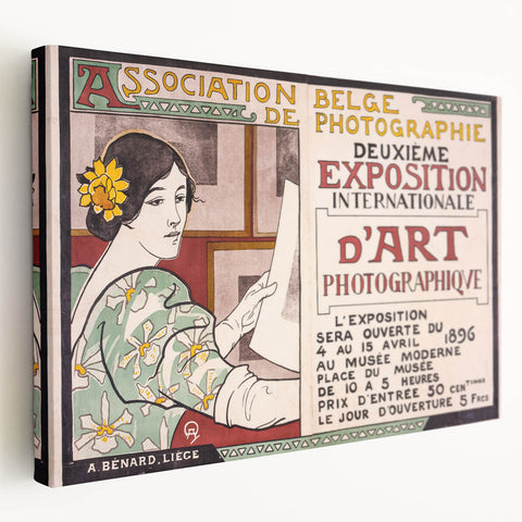 Vintage Exhibition Poster Art – Retro Design with Green & Yellow Accents