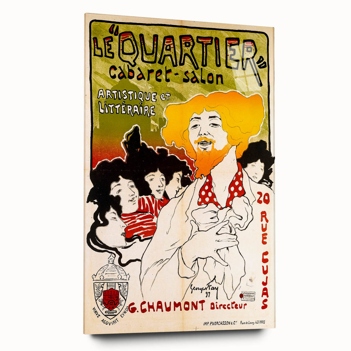 Vintage Exhibition Poster – Le Quartier Cabaret Retro Art Print