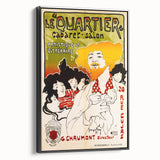 Vintage Exhibition Poster – Le Quartier Cabaret Retro Art Print