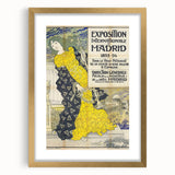 Vintage Exhibition Poster – Madrid 1893 Retro Art Print