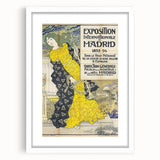 Vintage Exhibition Poster – Madrid 1893 Retro Art Print