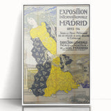 Vintage Exhibition Poster – Madrid 1893 Retro Art Print