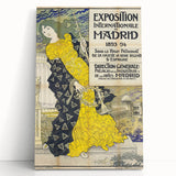 Vintage Exhibition Poster – Madrid 1893 Retro Art Print