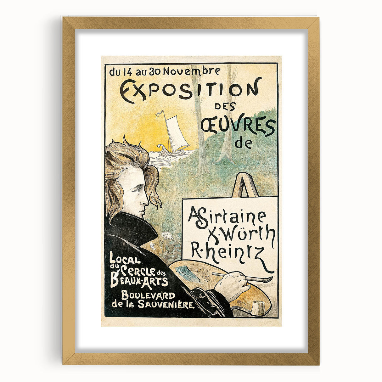 Vintage Exhibition Poster – Asirtaine, X. Würth, R. Heintz Retro Art Print