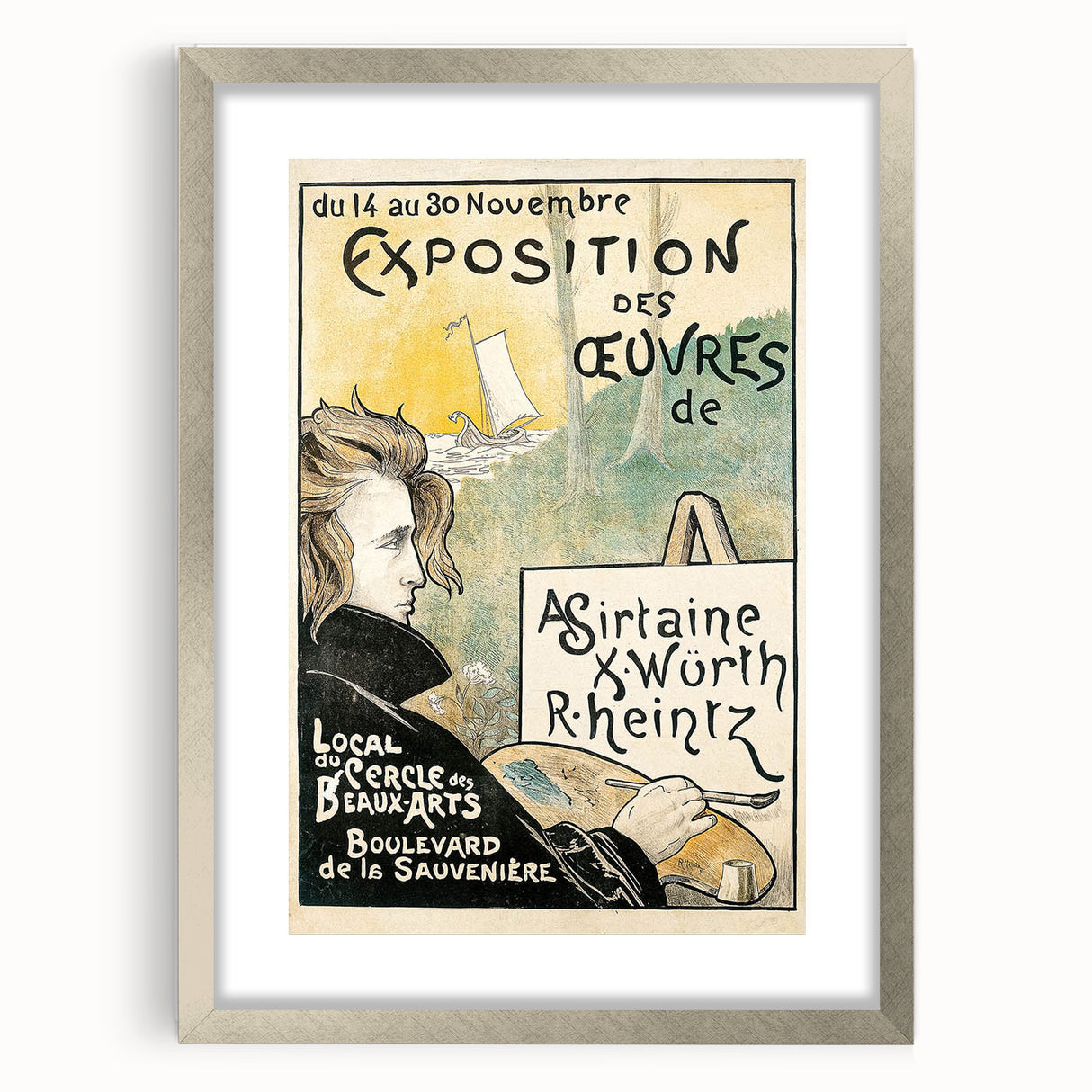 Vintage Exhibition Poster – Asirtaine, X. Würth, R. Heintz Retro Art Print