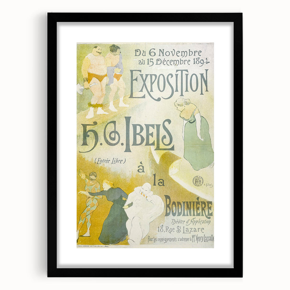 Vintage Exhibition Poster – H.G. Ibels Retro Art Print