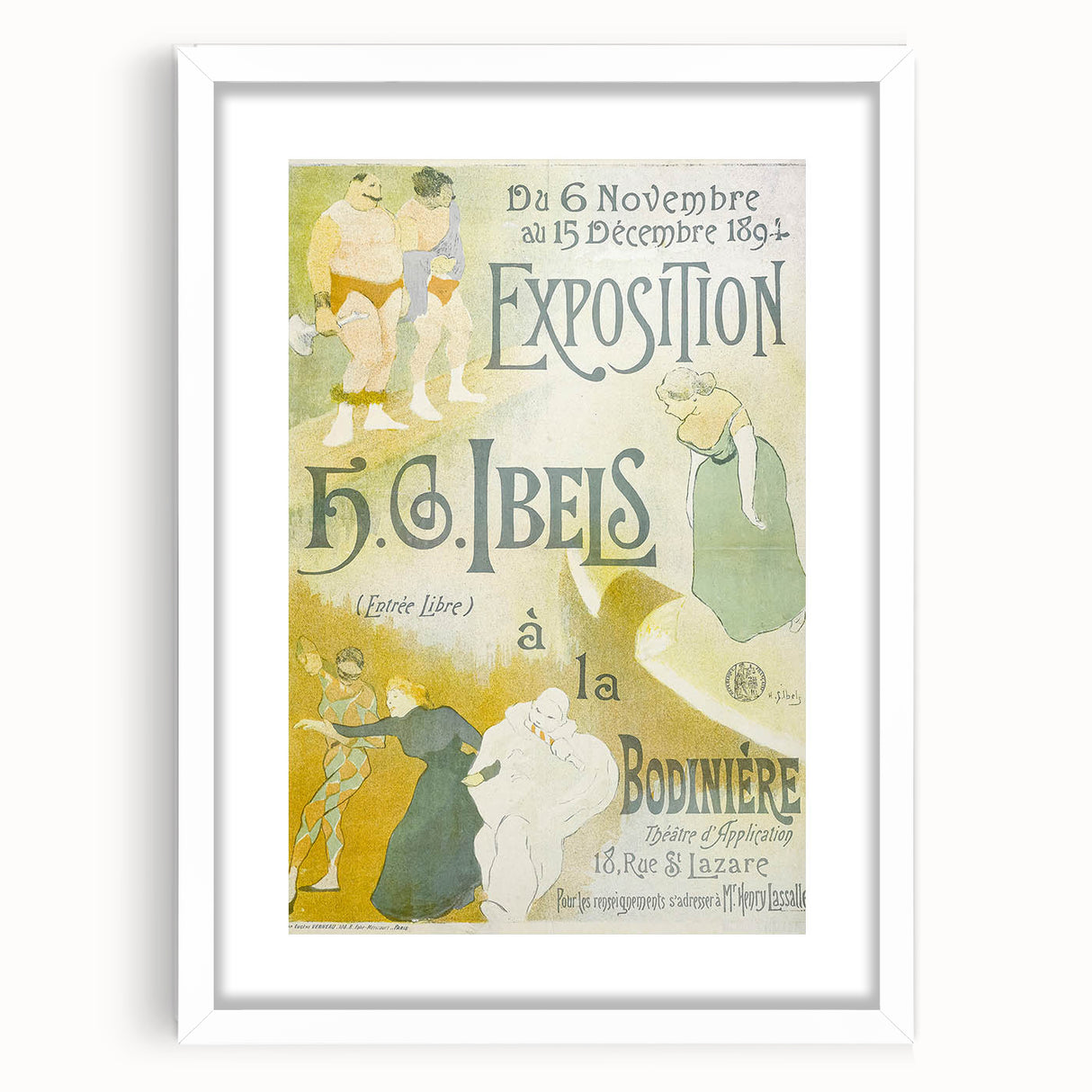 Vintage Exhibition Poster – H.G. Ibels Retro Art Print