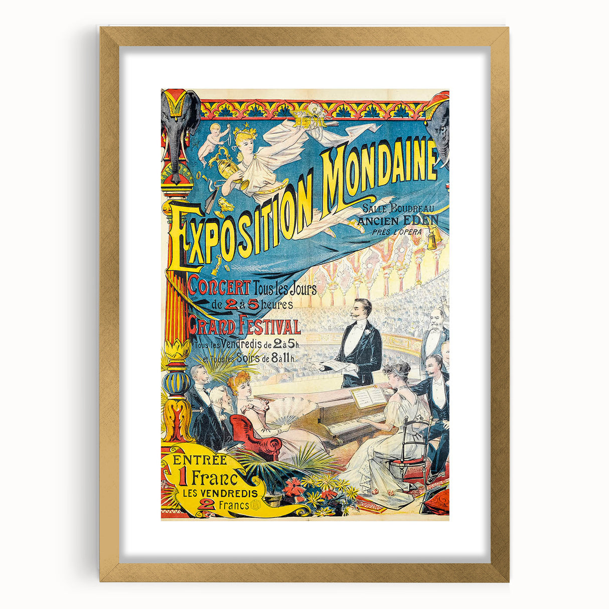 Vintage Exhibition Poster – Exposition Mondaine Retro Art Print