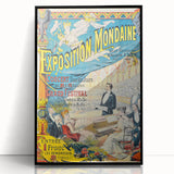 Vintage Exhibition Poster – Exposition Mondaine Retro Art Print