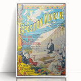 Vintage Exhibition Poster – Exposition Mondaine Retro Art Print