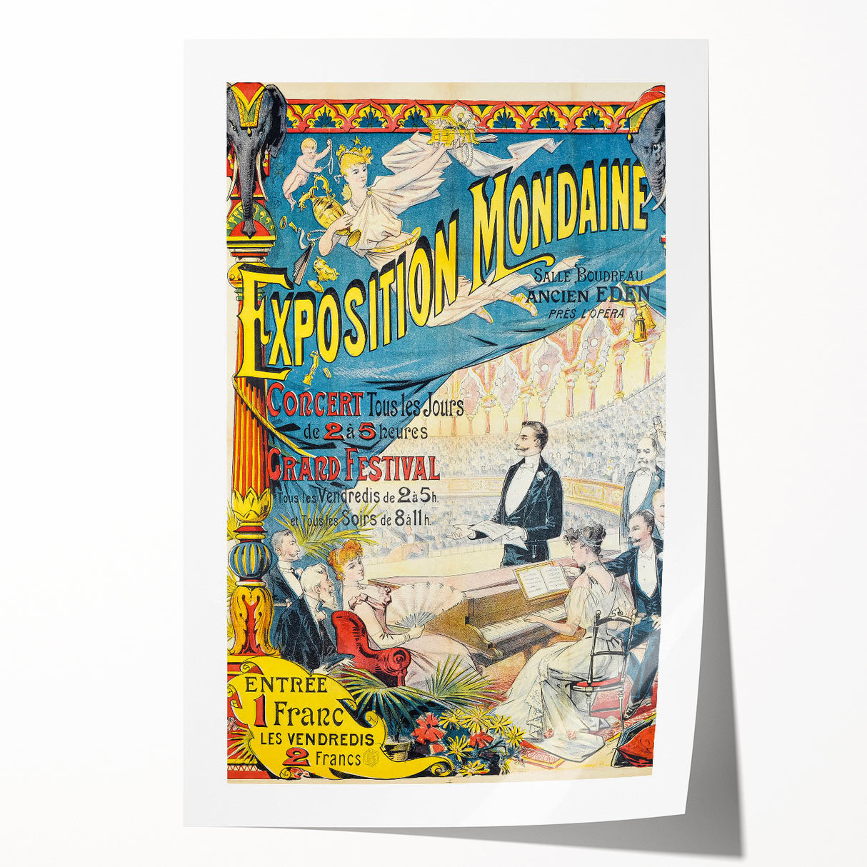 Vintage Exhibition Poster – Exposition Mondaine Retro Art Print