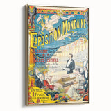 Vintage Exhibition Poster – Exposition Mondaine Retro Art Print