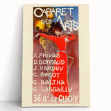 Vintage Exhibition Poster – Cabaret des Arts Retro Art Print