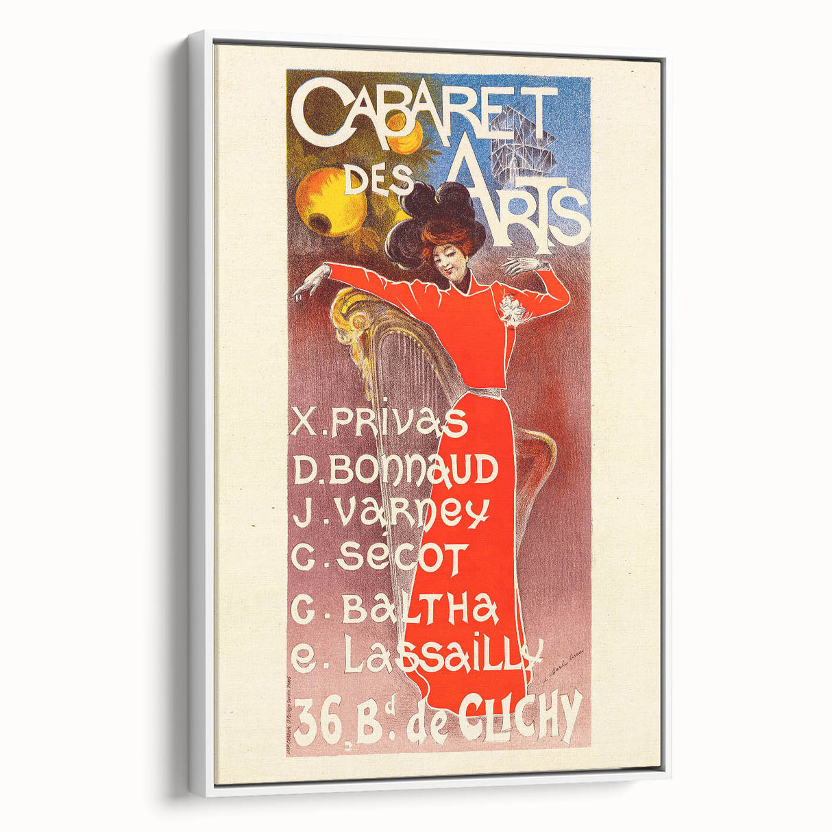 Vintage Exhibition Poster – Cabaret des Arts Retro Art Print