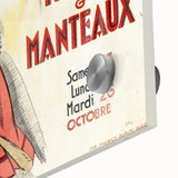 Vintage Fashion Poster Art – Retro Design with Red & Teal Accents