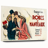 Vintage Fashion Poster Art – Retro Design with Red & Teal Accents