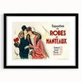 Vintage Fashion Poster Art – Retro Design with Red & Teal Accents