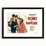 Vintage Fashion Poster Art – Retro Design with Red & Teal Accents