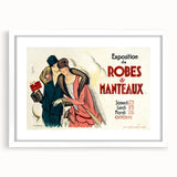 Vintage Fashion Poster Art – Retro Design with Red & Teal Accents