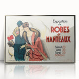 Vintage Fashion Poster Art – Retro Design with Red & Teal Accents