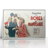 Vintage Fashion Poster Art – Retro Design with Red & Teal Accents