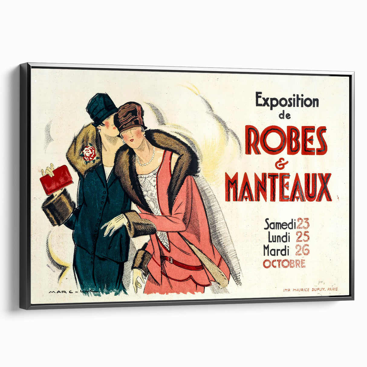 Vintage Fashion Poster Art – Retro Design with Red & Teal Accents