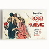 Vintage Fashion Poster Art – Retro Design with Red & Teal Accents