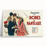 Vintage Fashion Poster Art – Retro Design with Red & Teal Accents