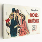 Vintage Fashion Poster Art – Retro Design with Red & Teal Accents