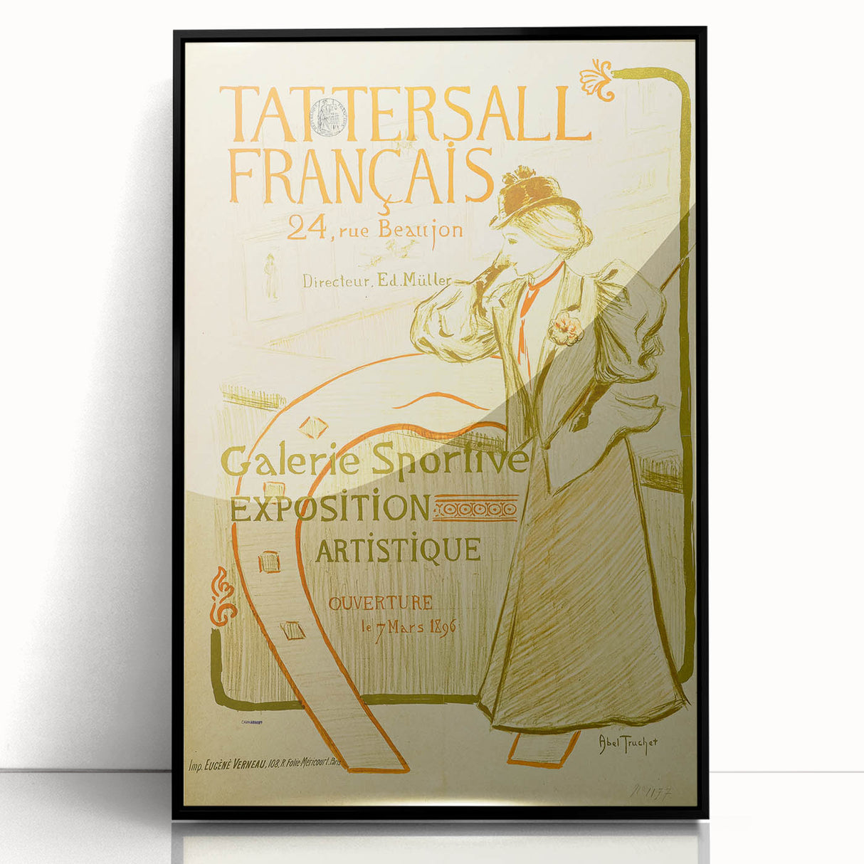 Vintage Exhibition Poster – 1896 Tattersall Français Retro Art Print
