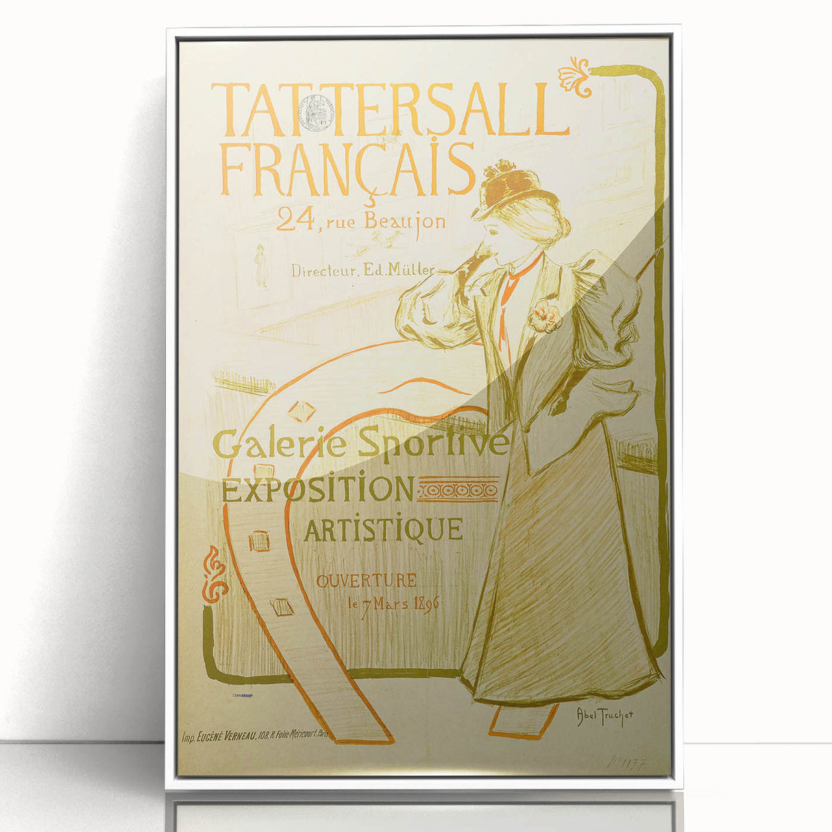 Vintage Exhibition Poster – 1896 Tattersall Français Retro Art Print