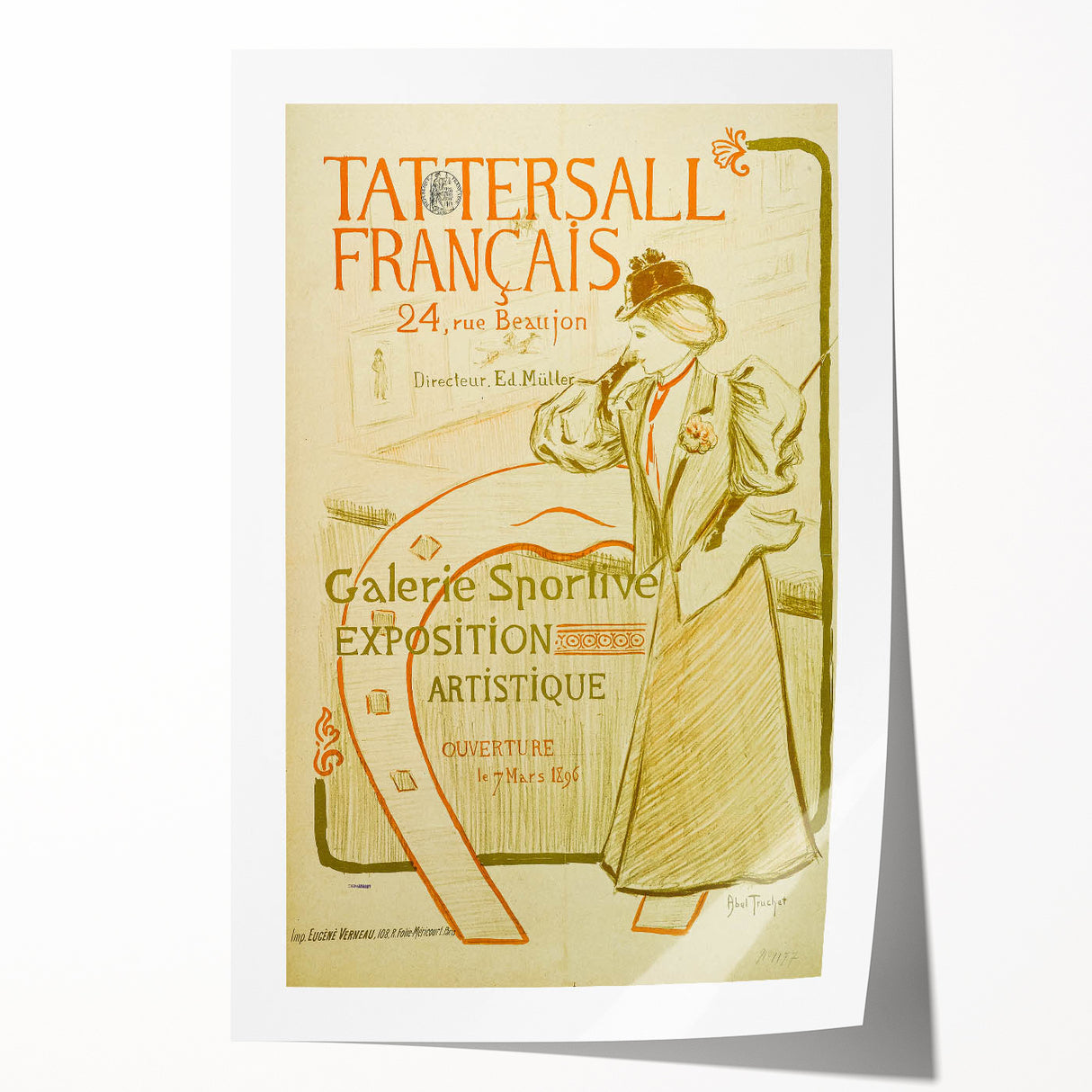 Vintage Exhibition Poster – 1896 Tattersall Français Retro Art Print