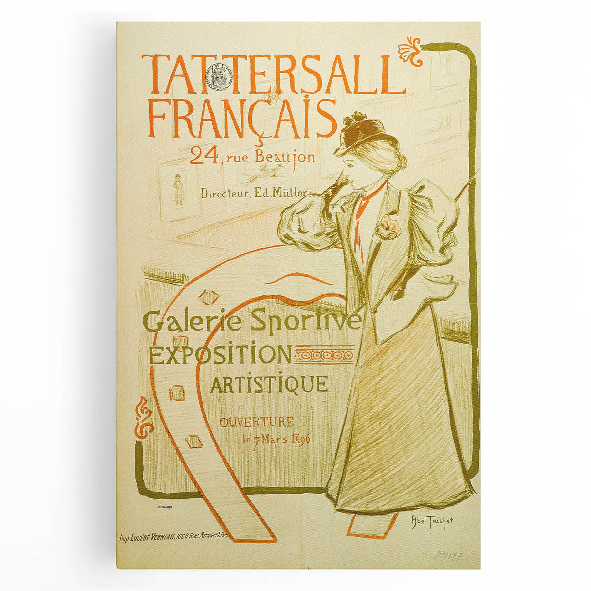 Vintage Exhibition Poster – 1896 Tattersall Français Retro Art Print