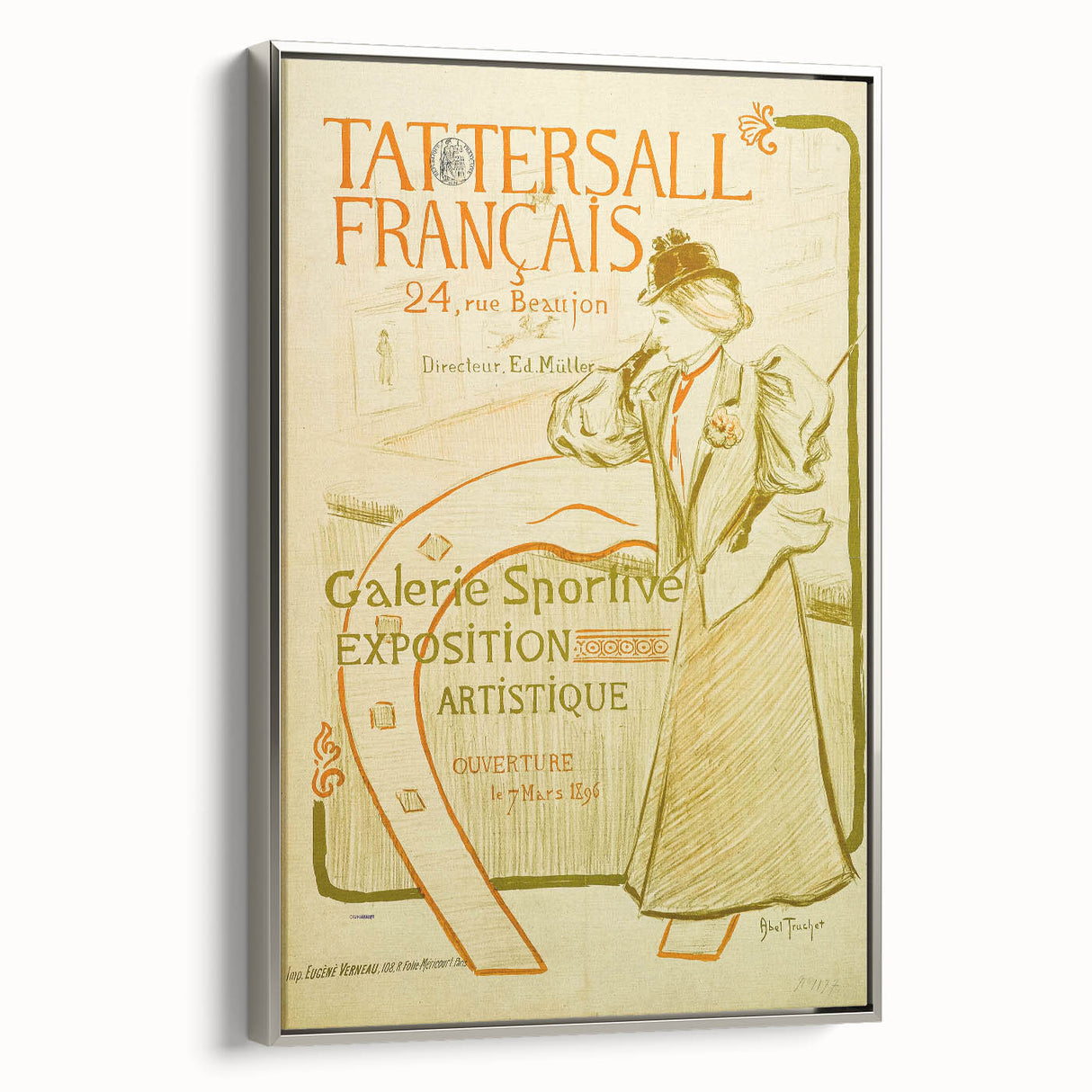 Vintage Exhibition Poster – 1896 Tattersall Français Retro Art Print