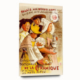 Vintage Exhibition Poster – Exposition de la Céramique Retro Art Print