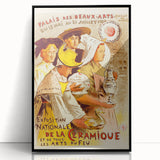 Vintage Exhibition Poster – Exposition de la Céramique Retro Art Print