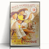 Vintage Exhibition Poster – Exposition de la Céramique Retro Art Print