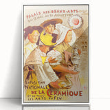 Vintage Exhibition Poster – Exposition de la Céramique Retro Art Print
