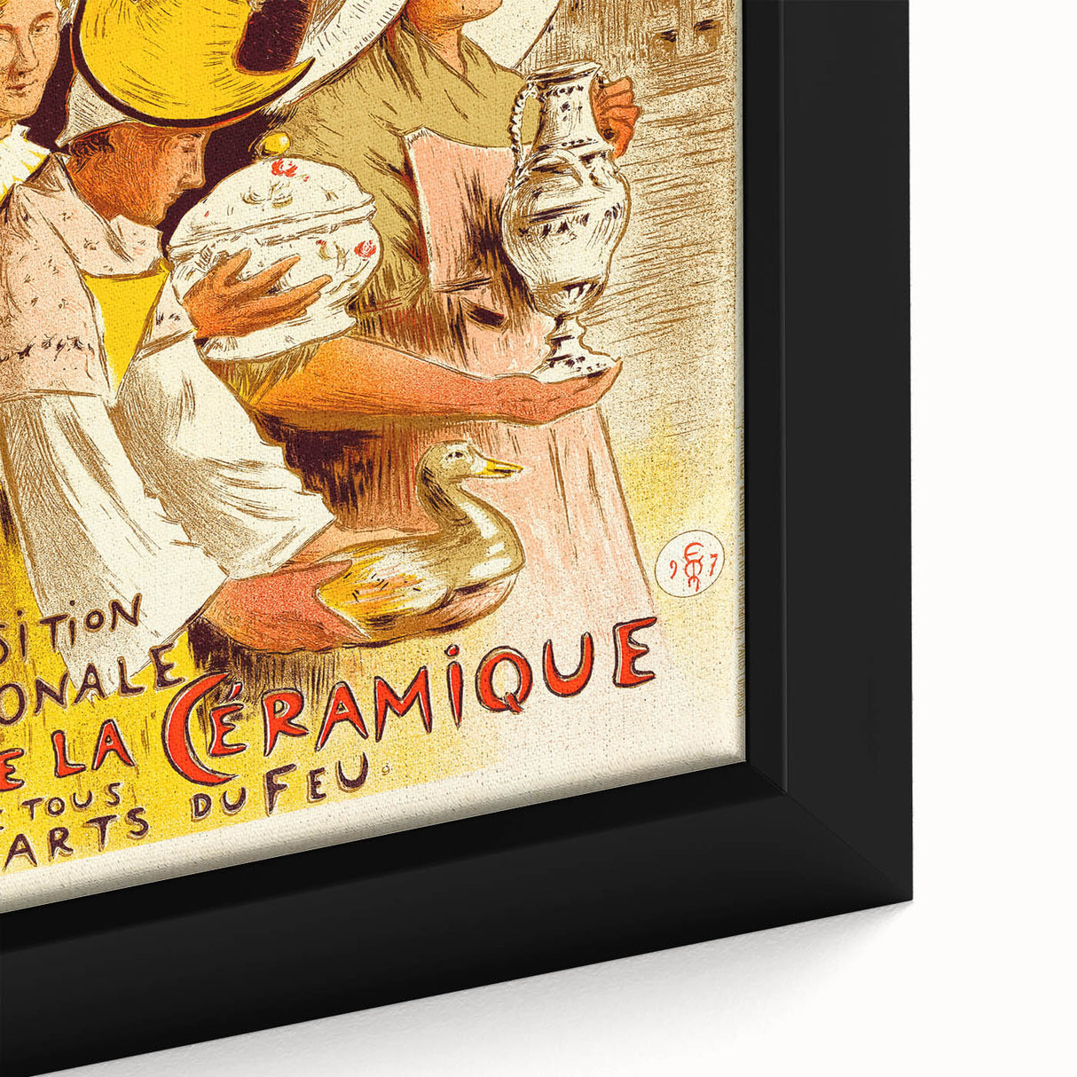 Vintage Exhibition Poster – Exposition de la Céramique Retro Art Print