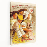 Vintage Exhibition Poster – Exposition de la Céramique Retro Art Print