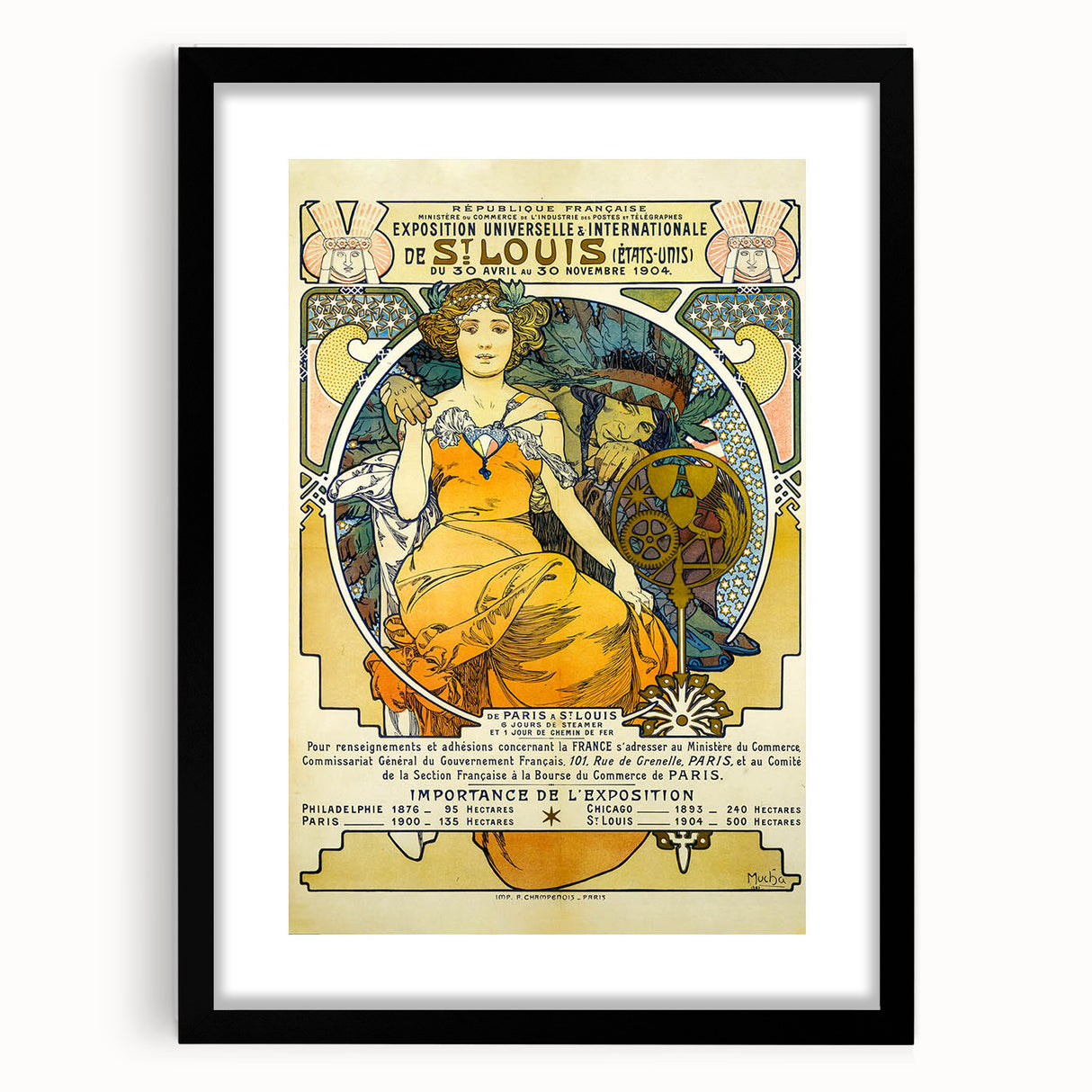 Vintage Exhibition Poster – St. Louis 1904 Retro Art Print