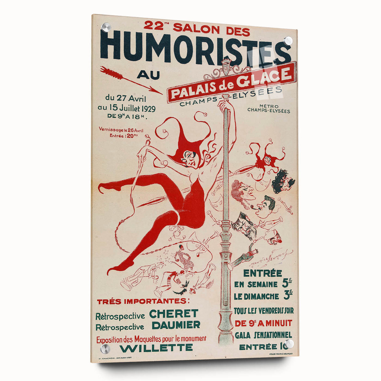 Vintage Exhibition Poster – 22nd Salon des Humoristes Retro Art Print