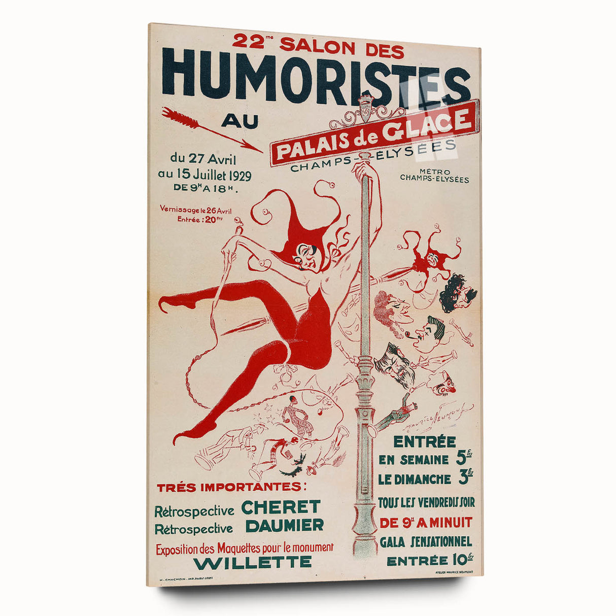 Vintage Exhibition Poster – 22nd Salon des Humoristes Retro Art Print
