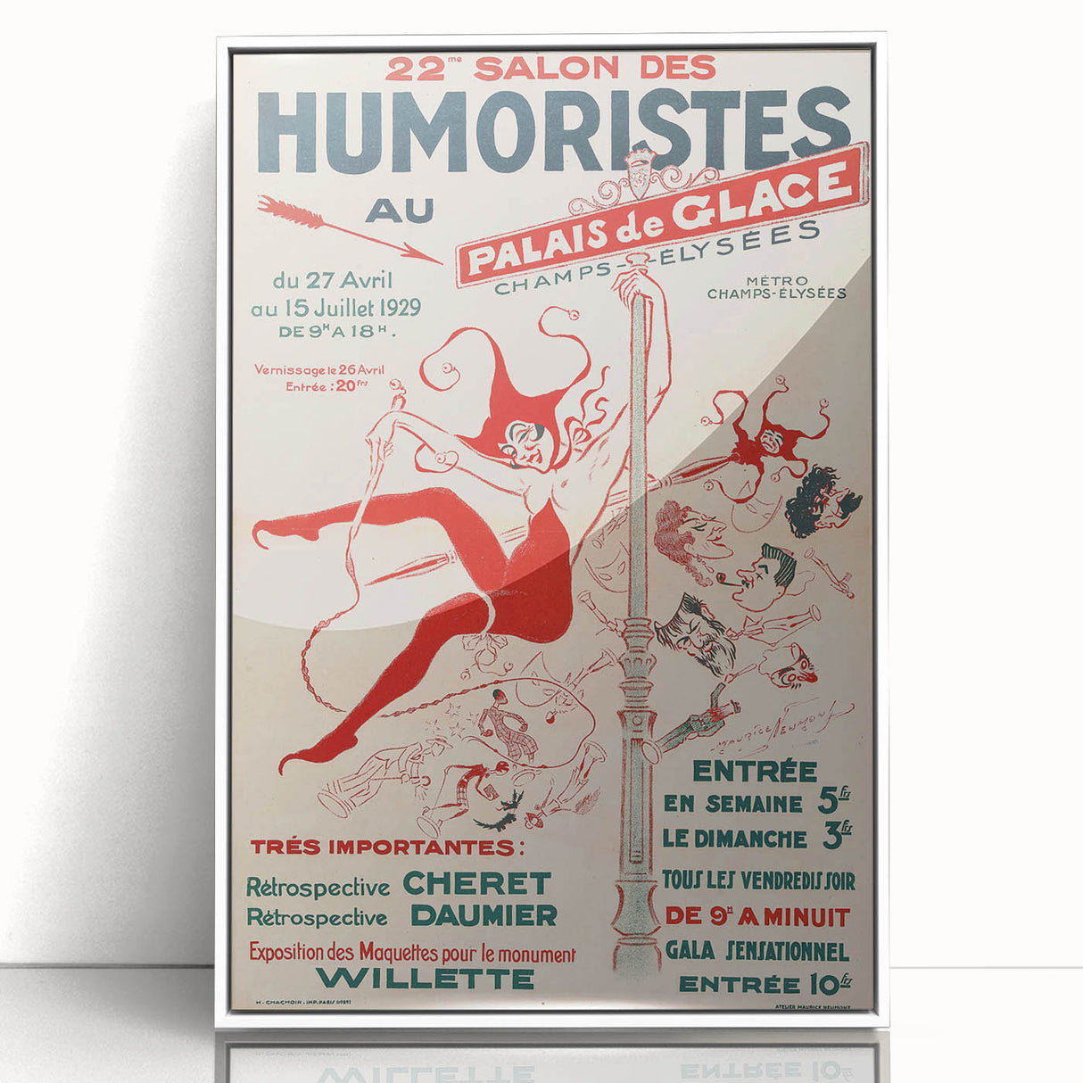 Vintage Exhibition Poster – 22nd Salon des Humoristes Retro Art Print